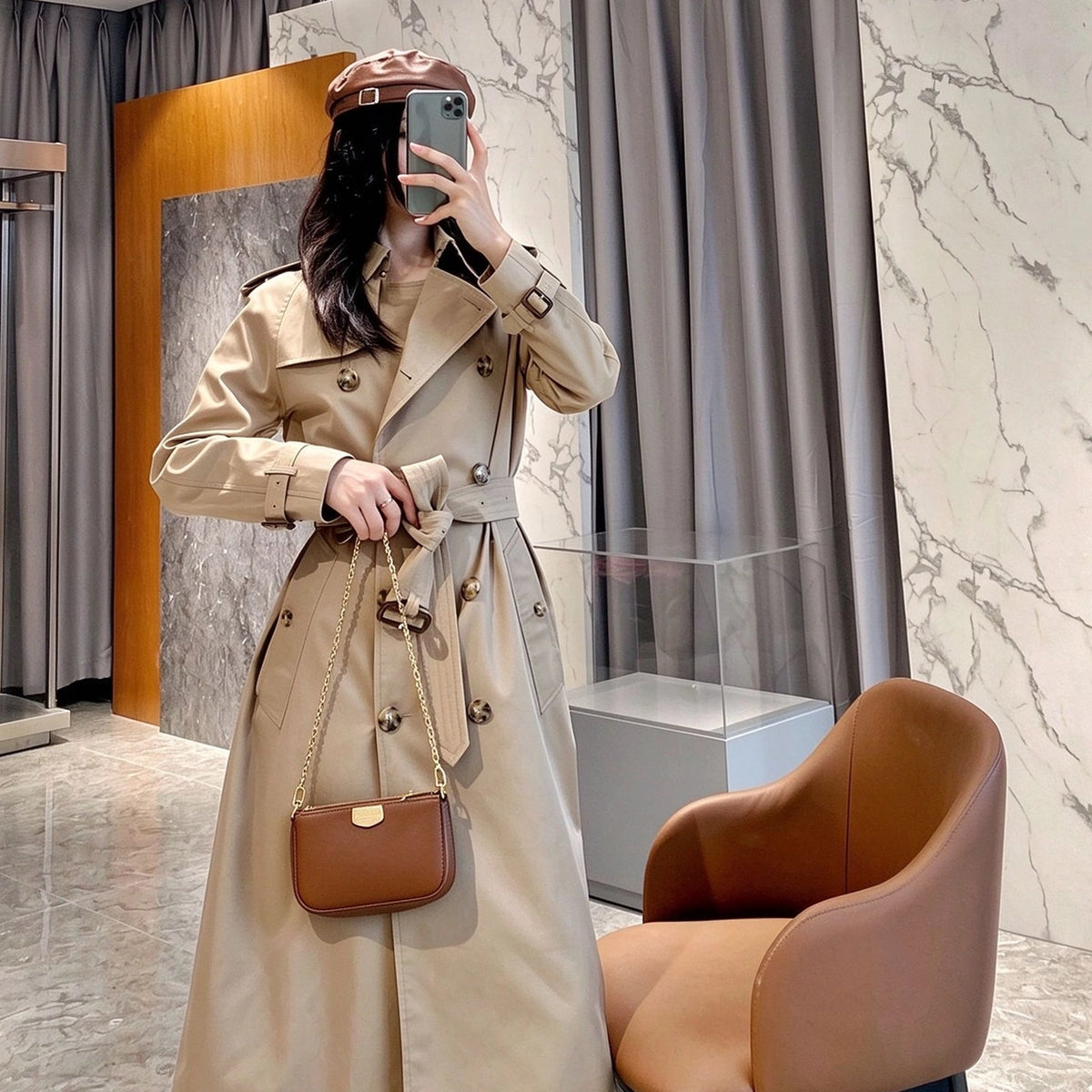 Women's Waterloo-Style Long Coat, British Retro Commuter Style - Available in Two Colors