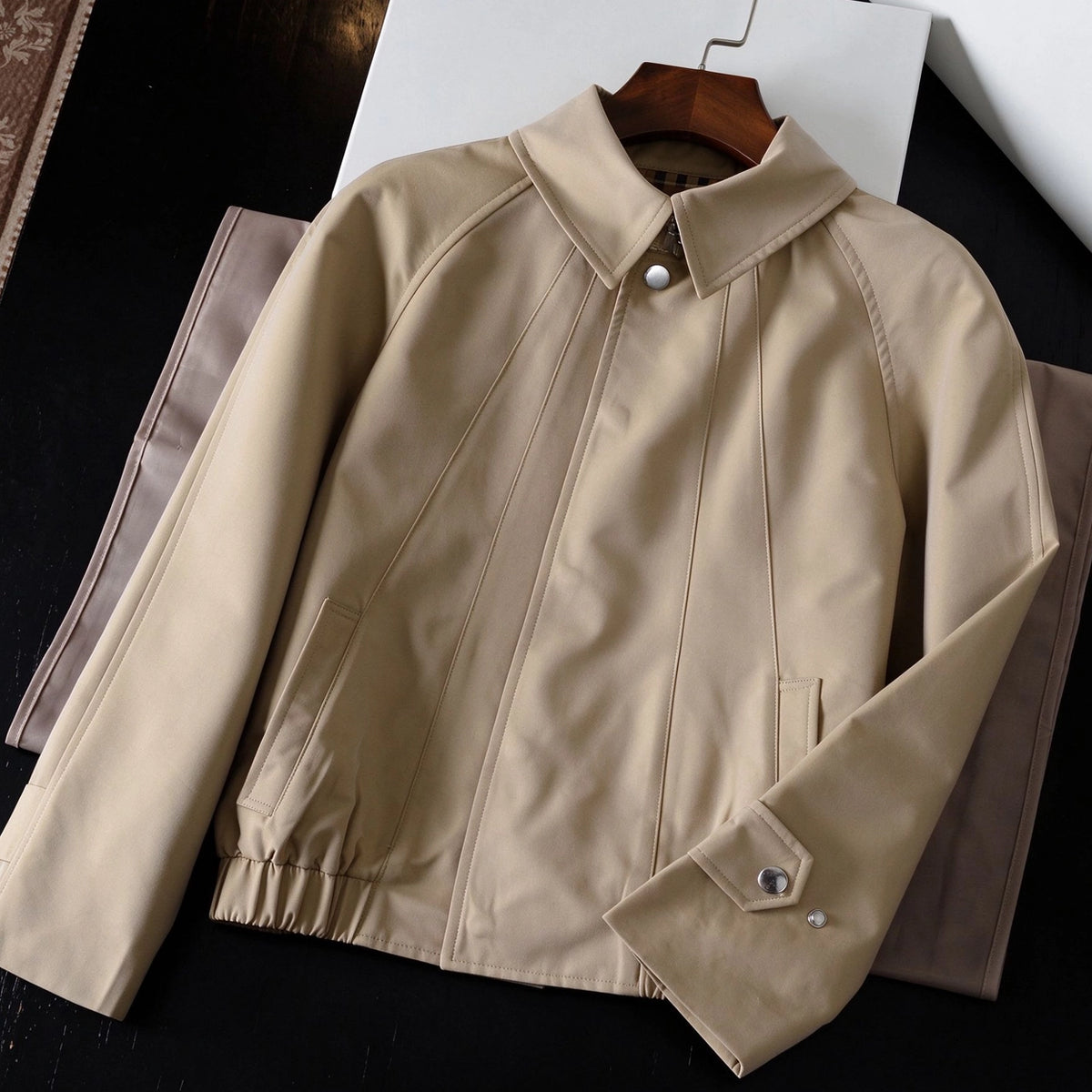 Women's Cotton Short Jacket - Khaki