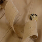 Women's mid-length gabardine double-breasted windproof trench coat