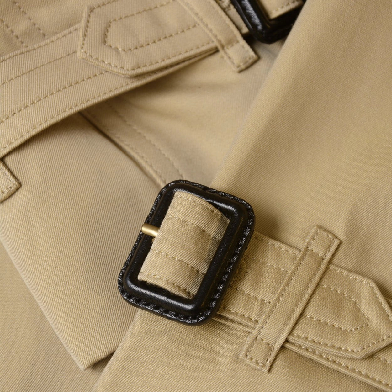 Men's Classic Mid-Length Trench Coat - Khaki