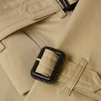 Men's Classic Mid-Length Trench Coat - Khaki