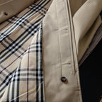 Women's Long Cotton Twill Lightweight Coat - Khaki