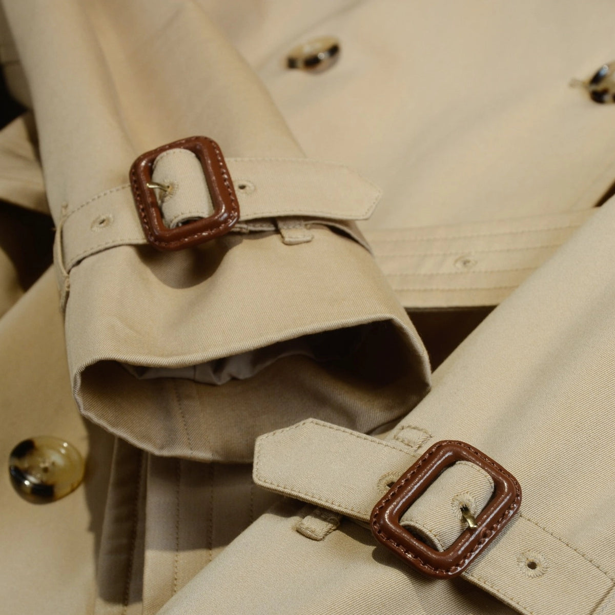 Women's Short Gabardine Double-Breasted Windbreaker Jacket - Available in Two Colors