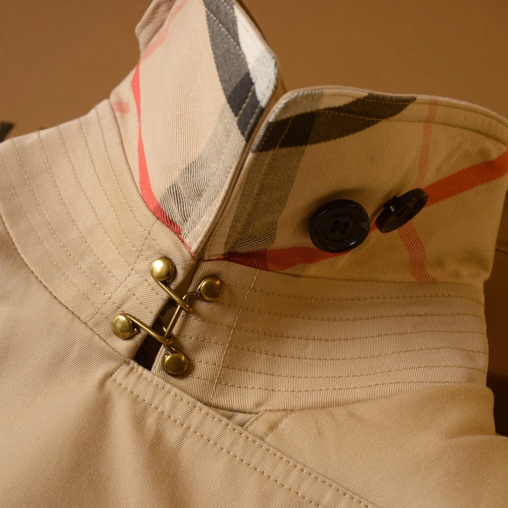 Men's Classic Short Trench Coat - Khaki