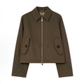 Unisex Gabardine Trench Coat with Belt, Simple Windbreaker Jacket - Army Green, Sand