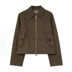 Unisex Gabardine Trench Coat with Belt, Simple Windbreaker Jacket - Army Green, Sand