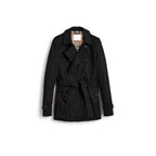Men's Classic Short Trench Coat - Black