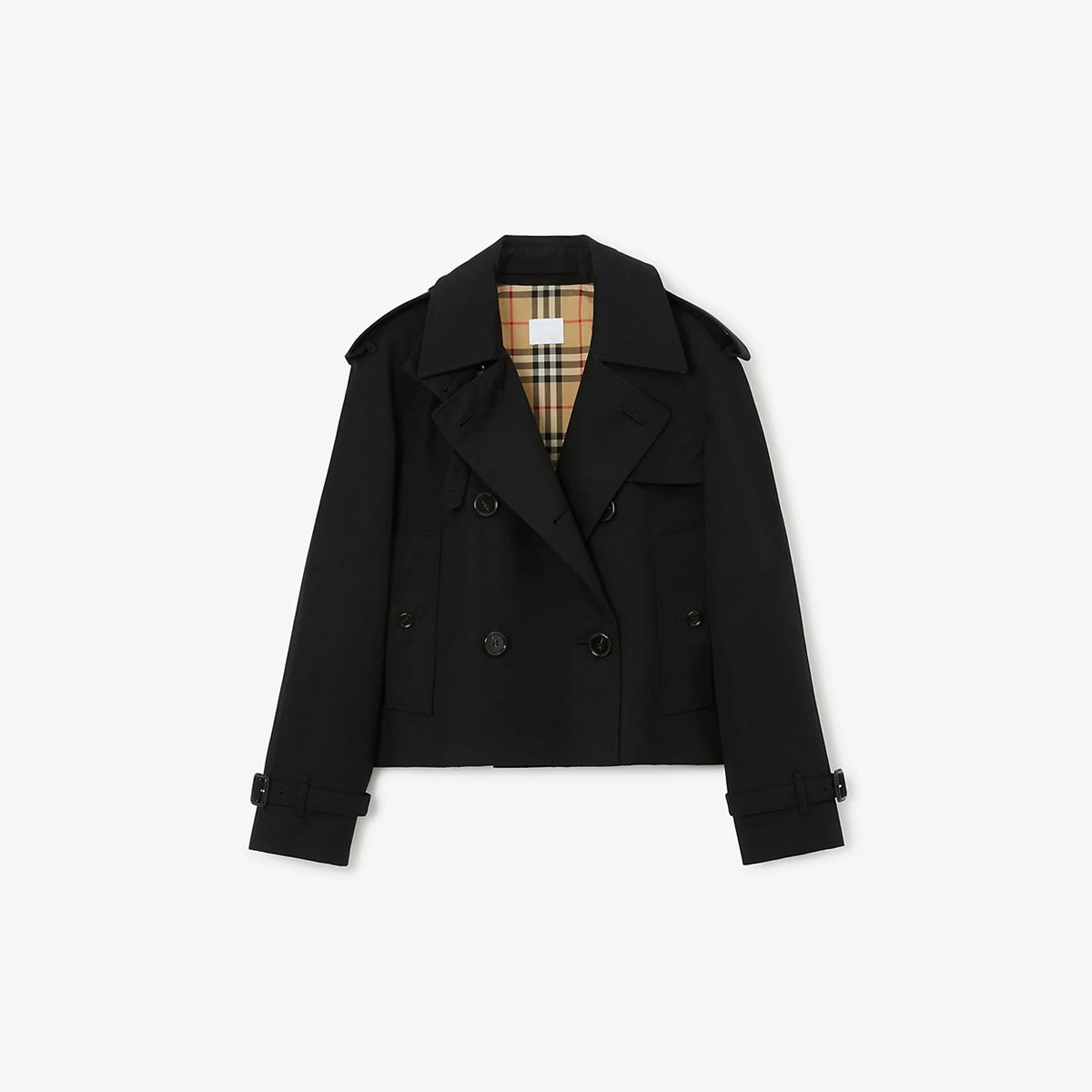 Women's Stand Collar Cotton Twill Short Trench Coat - Available in Two Colors
