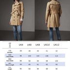 Women's Classic Mid-Length Trench Coat - Khaki