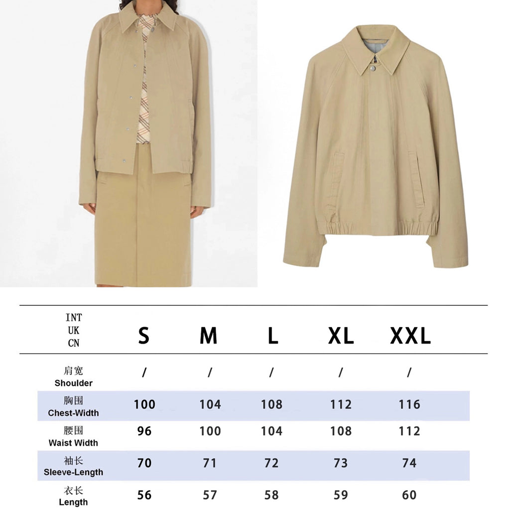 Women's Cotton Short Jacket - Khaki