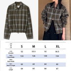 Unisex Plaid Patchwork Wool Harrington Jacket
