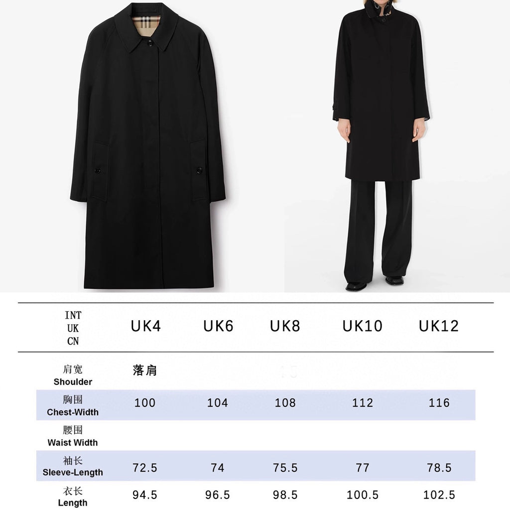 Women's Gabardine Lightweight Trench Coat, Raglan Sleeve, Single-Breasted, Simple Loose Jacket - Khaki, Black