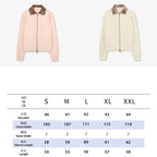 British-style short Harrington jacket, lightweight gabardine windbreaker for women - Tundra White, Pink Pearl