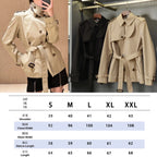 Short Slim-Fit Cotton-Blend Windproof Trench Coat