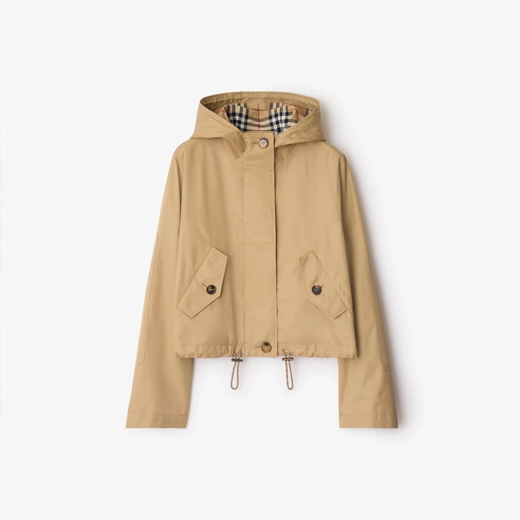 Women's Gabardine Short Windproof Snow Jacket - Khaki, Black