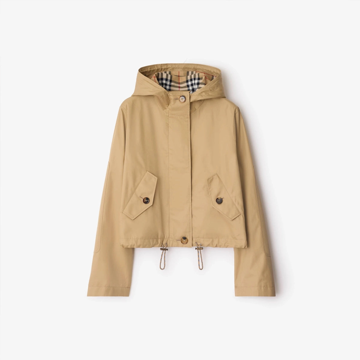 Women's Gabardine Short Windproof Snow Jacket - Khaki, Black
