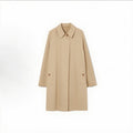 Women's Lined Printed Lightweight Gabardine Trench Coat - Khaki