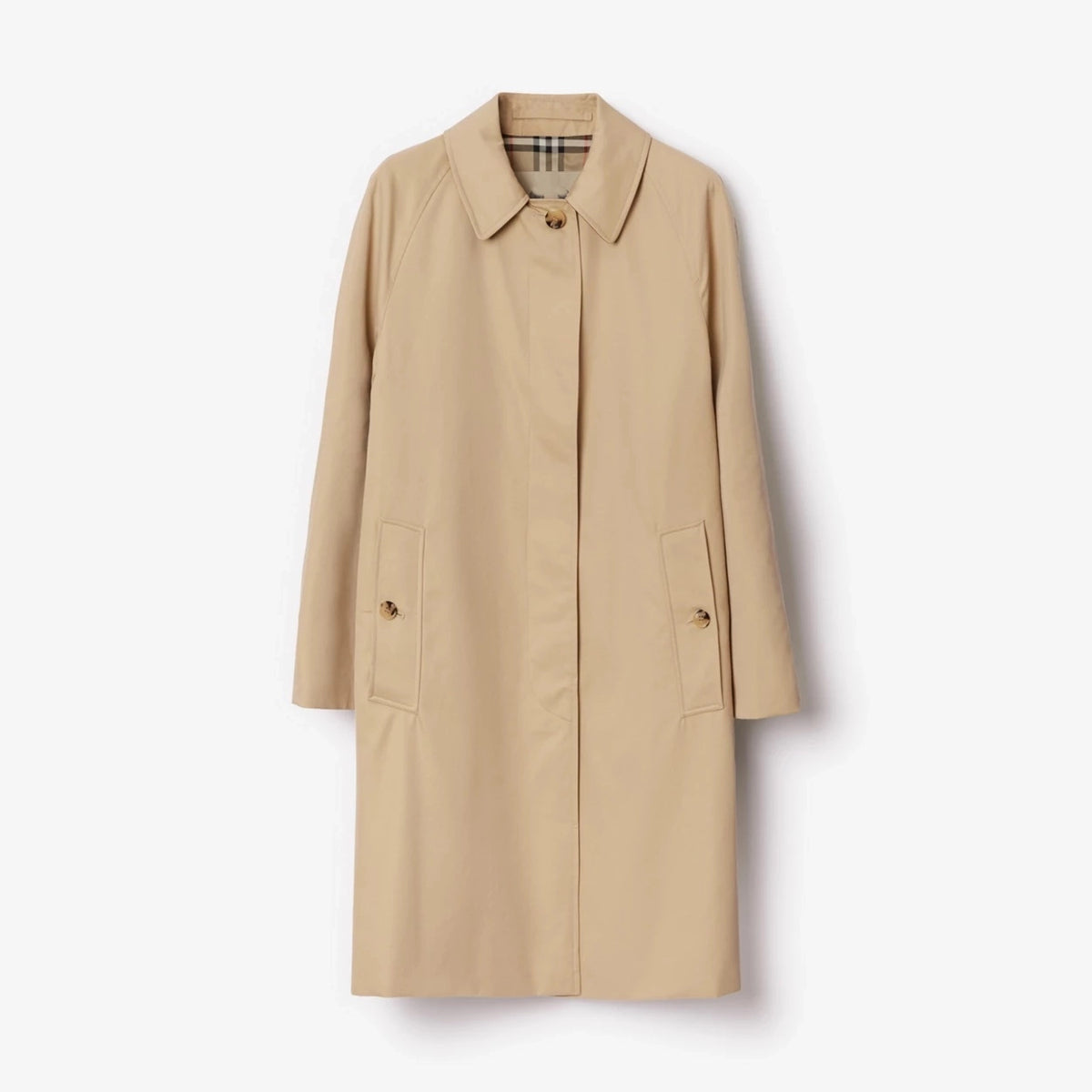 Women's Gabardine Lightweight Trench Coat, Raglan Sleeve, Single-Breasted, Simple Loose Jacket - Khaki, Black