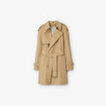 Short Detachable Collar Gabardine Trench Coat - Available in Two Colors