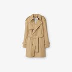 Short Detachable Collar Gabardine Trench Coat - Available in Two Colors