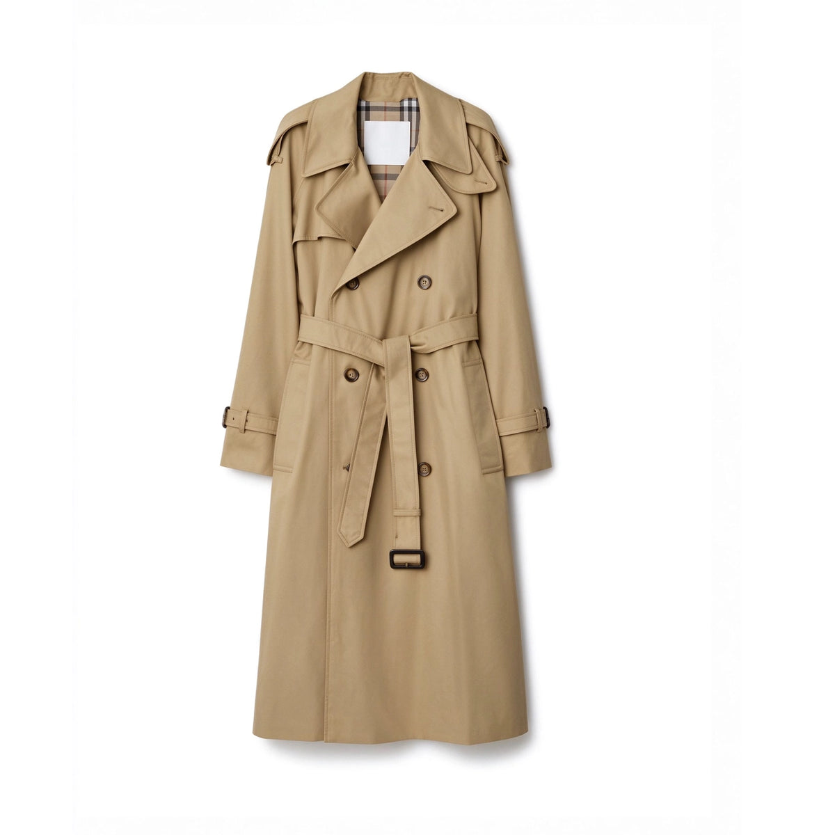 Women's Classic Long Gabardine Trench Coat