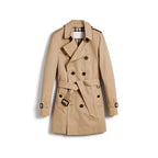 Men's Classic Mid-Length Trench Coat - Khaki